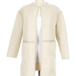 ASOS New Look Petite Cream Ivory Teddy Coat US Small 4 UK 8